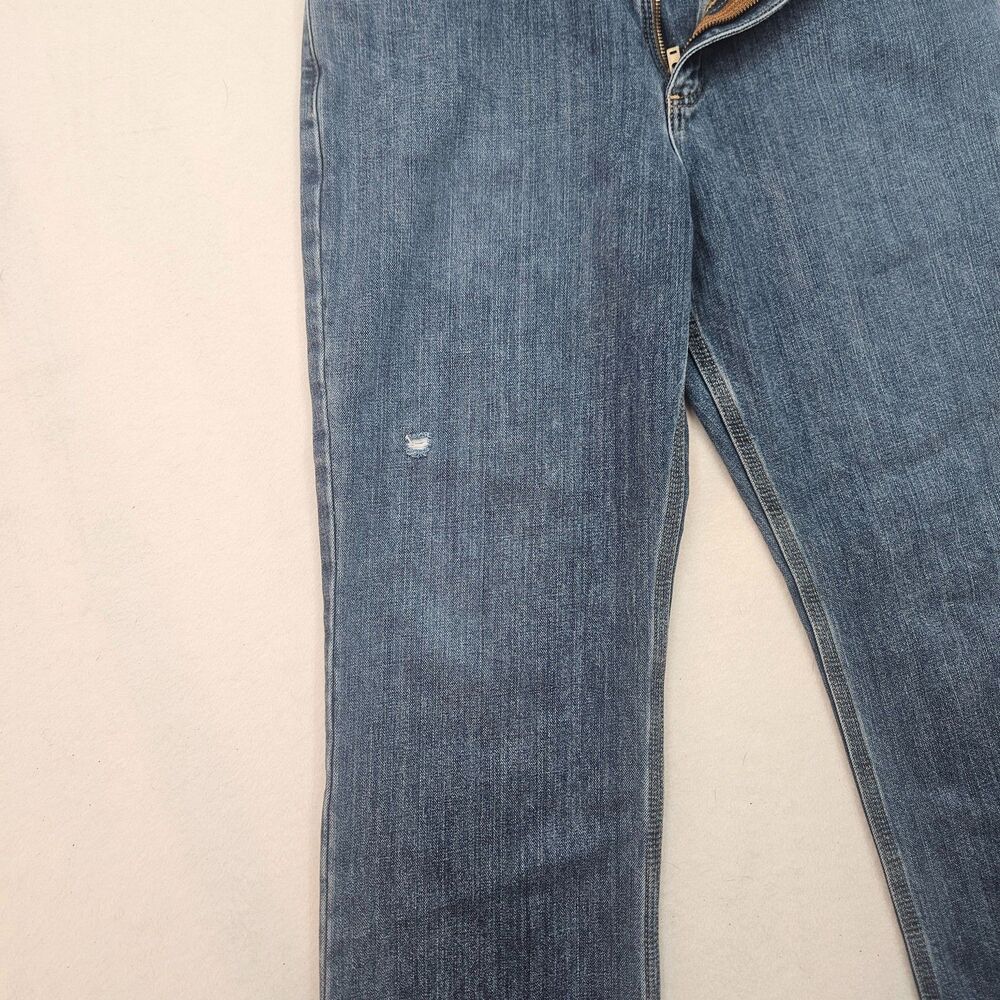 Carhartt Men's Blue Denim Jeans Size 34x30 Straight Fit Workwear Distressed